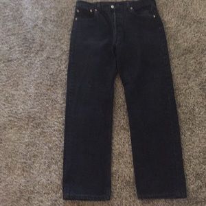 Mens Levis 501 Black Buttonup 34x30